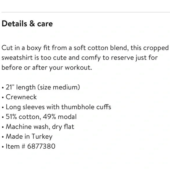 Sweaty Betty After Class Cropped Sweatshirt - Picture 7 of 9